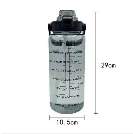 2L Water Bottle Large Capacity Plastic Straw Water Cup Drink Bottle