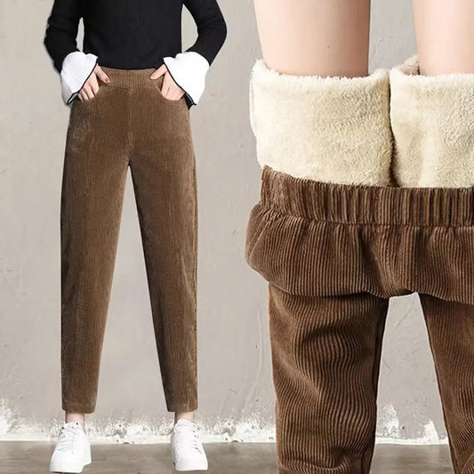 Plush Corduroy Warm Pants