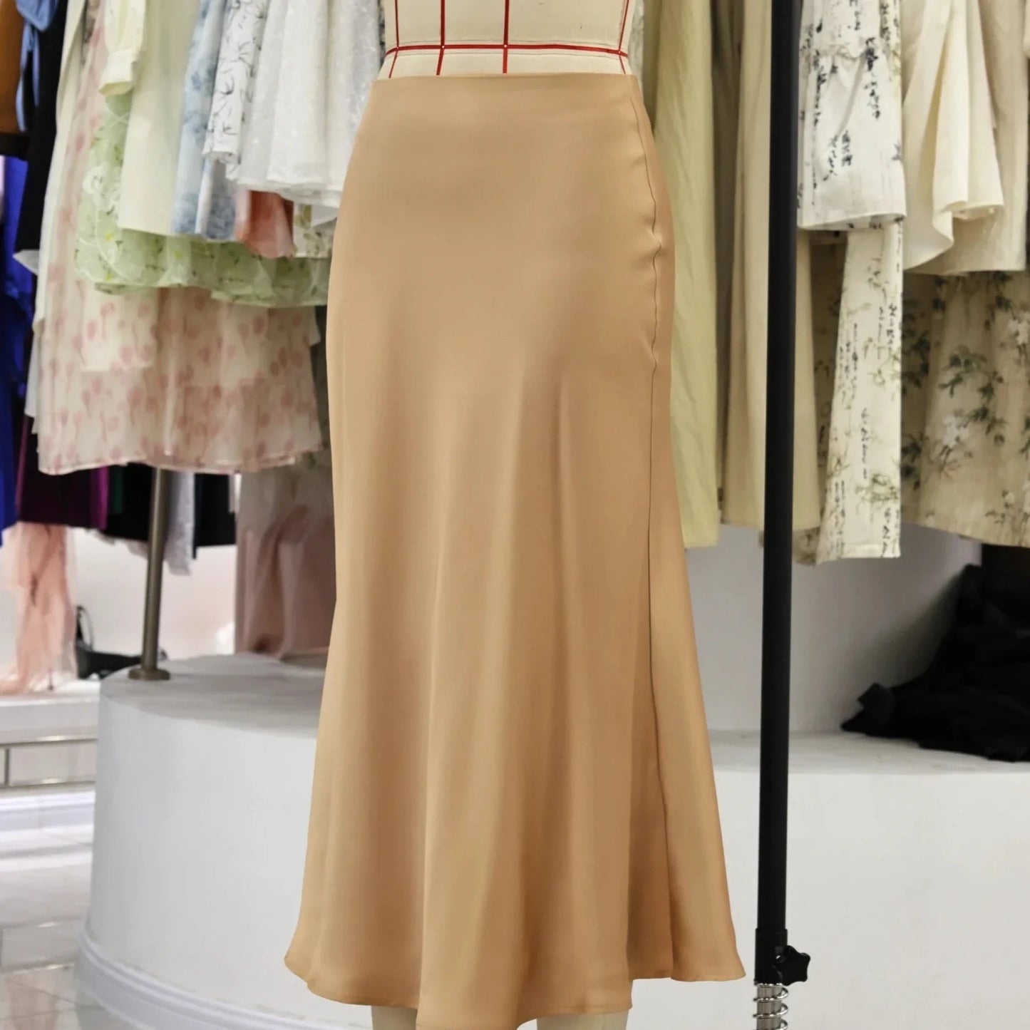 Satin Skirts for Women Korean Style